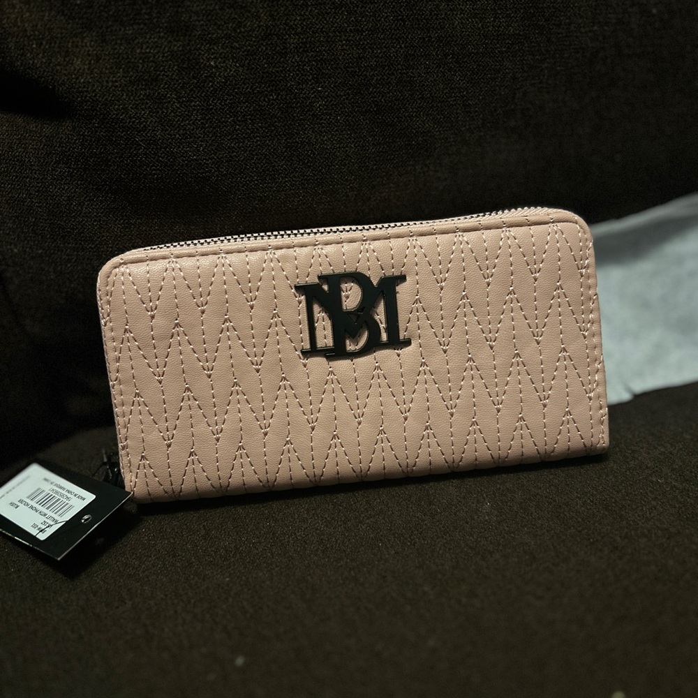 Badgley Mischka Quilted Pink Wallet